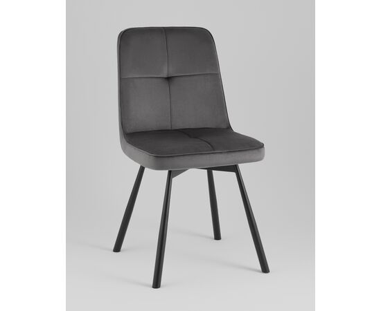 Стул Boun вращающийся велюр темно-серый 2 шт., изображение 5 | Интернет магазин мебели и декора LifeDekor