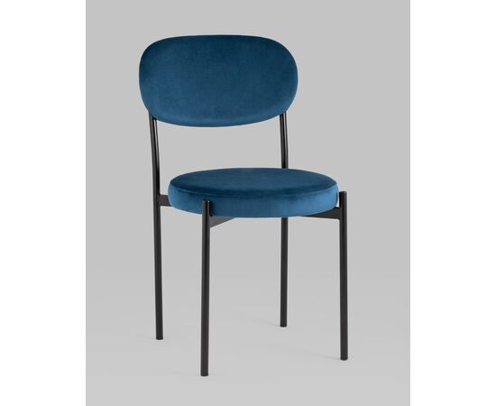 Стул Бриф NEW велюр синий, изображение 2 | Интернет магазин мебели и декора LifeDekor