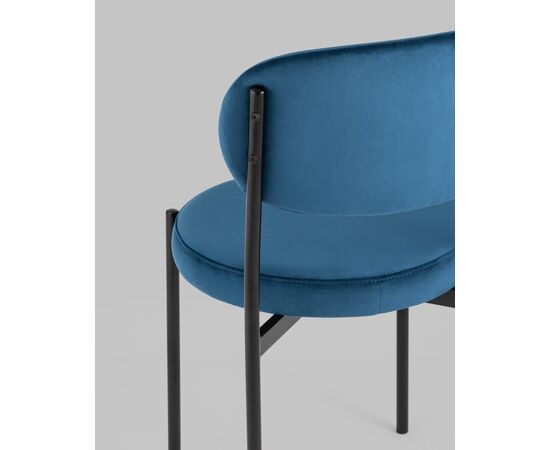 Стул Бриф NEW велюр синий, изображение 9 | Интернет магазин мебели и декора LifeDekor