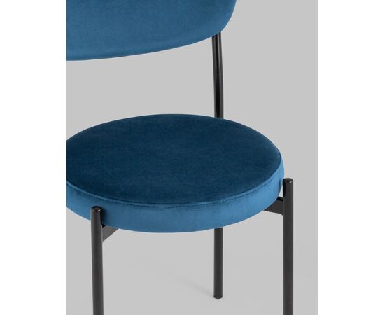 Стул Бриф NEW велюр синий, изображение 10 | Интернет магазин мебели и декора LifeDekor