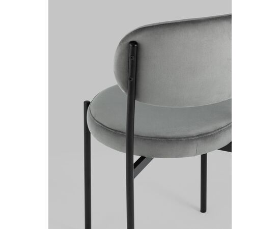 Стул Бриф NEW велюр тёмно-серый, изображение 9 | Интернет магазин мебели и декора LifeDekor
