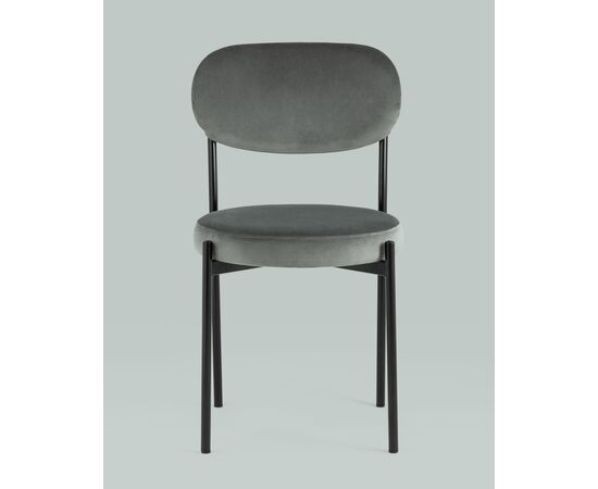 Стул Бриф NEW велюр тёмно-серый, изображение 6 | Интернет магазин мебели и декора LifeDekor