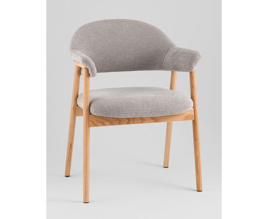 Стул обеденный Tavu с деревянными ножками серый, изображение 2 | Интернет магазин мебели и декора LifeDekor