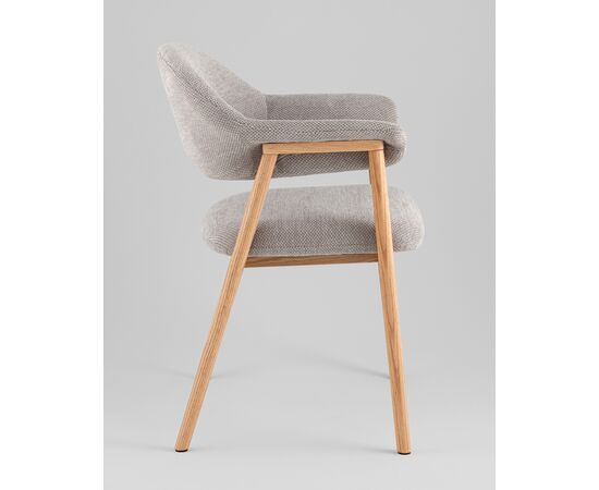 Стул обеденный Tavu с деревянными ножками серый, изображение 4 | Интернет магазин мебели и декора LifeDekor