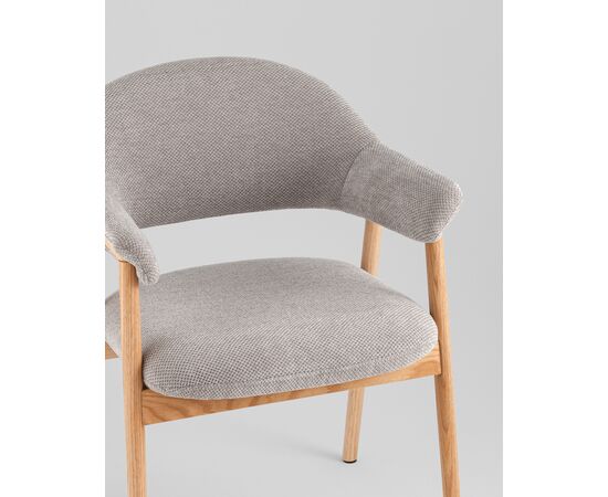 Стул обеденный Tavu с деревянными ножками серый, изображение 8 | Интернет магазин мебели и декора LifeDekor