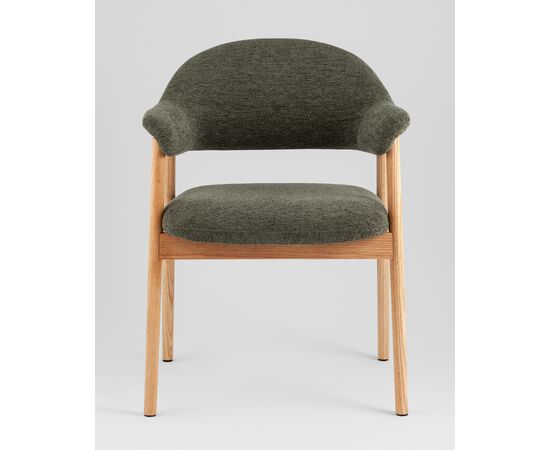 Стул обеденный Tavu с деревянными ножками зеленый, изображение 3 | Интернет магазин мебели и декора LifeDekor