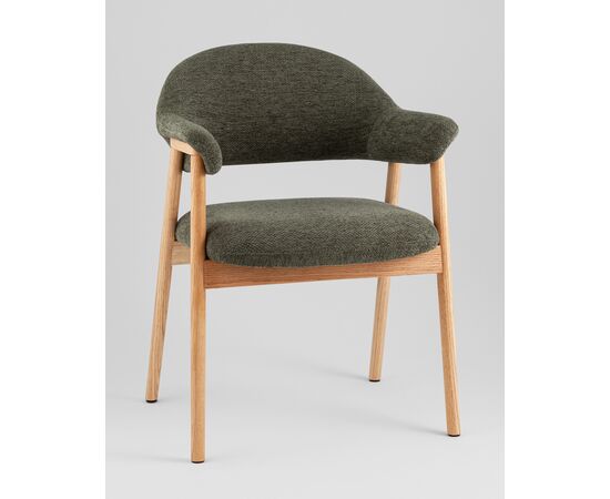 Стул обеденный Tavu с деревянными ножками зеленый, изображение 2 | Интернет магазин мебели и декора LifeDekor