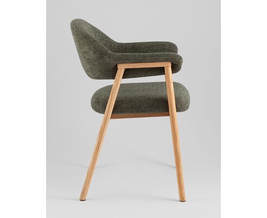 Стул обеденный Tavu с деревянными ножками зеленый, изображение 4 | Интернет магазин мебели и декора LifeDekor