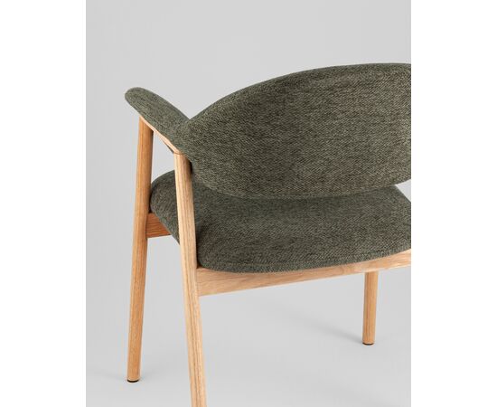 Стул обеденный Tavu с деревянными ножками зеленый, изображение 7 | Интернет магазин мебели и декора LifeDekor