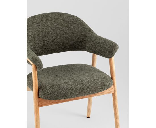 Стул обеденный Tavu с деревянными ножками зеленый, изображение 8 | Интернет магазин мебели и декора LifeDekor