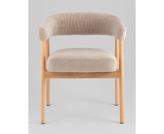 Стул обеденный Zubo с деревянными ножками бежевый, изображение 3 | Интернет магазин мебели и декора LifeDekor