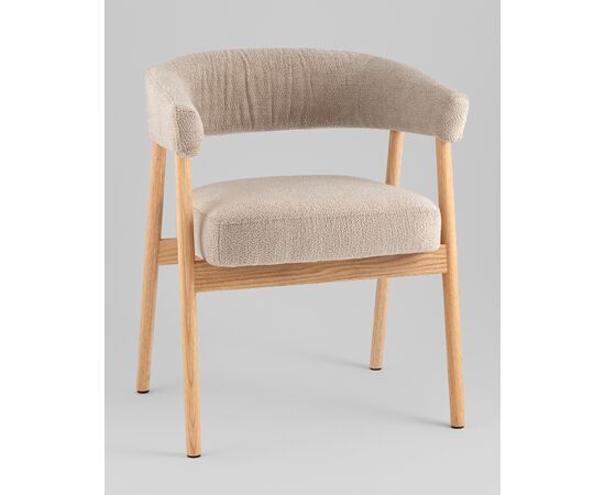 Стул обеденный Zubo с деревянными ножками бежевый, изображение 2 | Интернет магазин мебели и декора LifeDekor