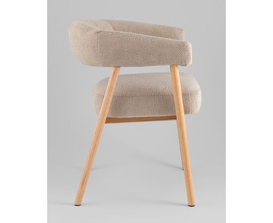 Стул обеденный Zubo с деревянными ножками бежевый, изображение 4 | Интернет магазин мебели и декора LifeDekor