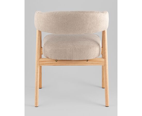 Стул обеденный Zubo с деревянными ножками бежевый, изображение 5 | Интернет магазин мебели и декора LifeDekor