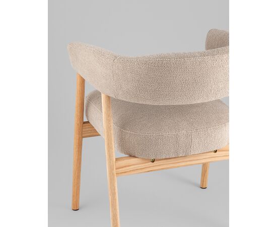 Стул обеденный Zubo с деревянными ножками бежевый, изображение 7 | Интернет магазин мебели и декора LifeDekor