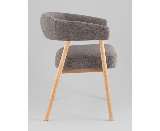 Стул обеденный Zubo с деревянными ножками темно-серый, изображение 4 | Интернет магазин мебели и декора LifeDekor