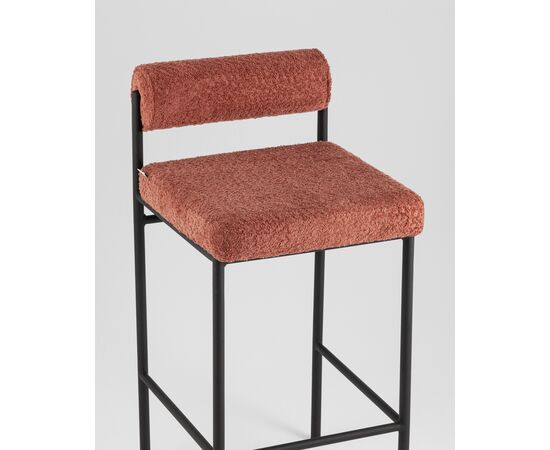 Стул полубарный Балла букле коралловый, изображение 8 | Интернет магазин мебели и декора LifeDekor
