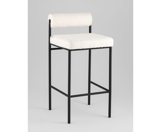 Стул полубарный Балла букле молочный, изображение 2 | Интернет магазин мебели и декора LifeDekor