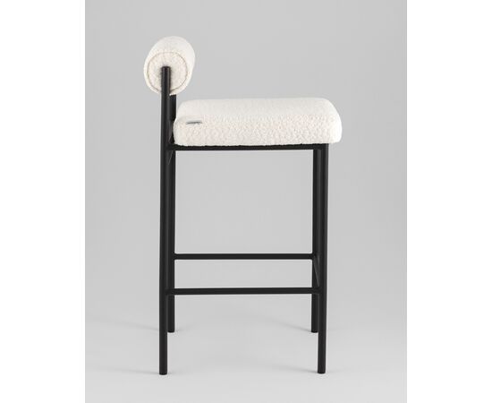 Стул полубарный Балла букле молочный, изображение 4 | Интернет магазин мебели и декора LifeDekor