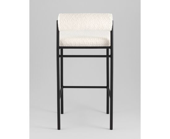 Стул полубарный Балла букле молочный, изображение 5 | Интернет магазин мебели и декора LifeDekor