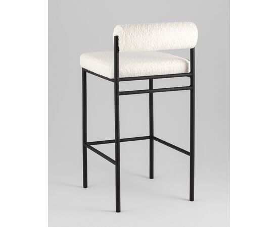 Стул полубарный Балла букле молочный, изображение 6 | Интернет магазин мебели и декора LifeDekor