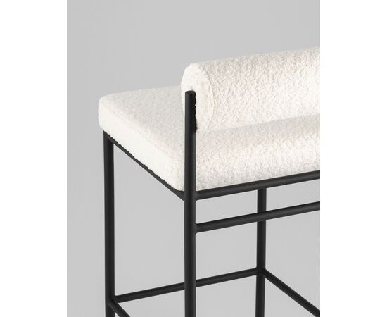 Стул полубарный Балла букле молочный, изображение 7 | Интернет магазин мебели и декора LifeDekor