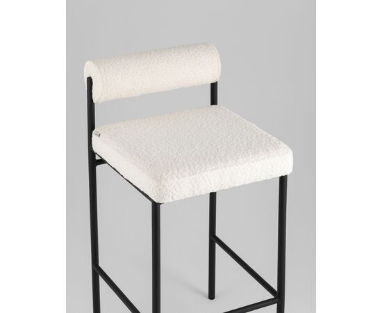Стул полубарный Балла букле молочный, изображение 8 | Интернет магазин мебели и декора LifeDekor