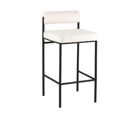 Стул полубарный Балла букле молочный | Интернет магазин мебели и декора LifeDekor