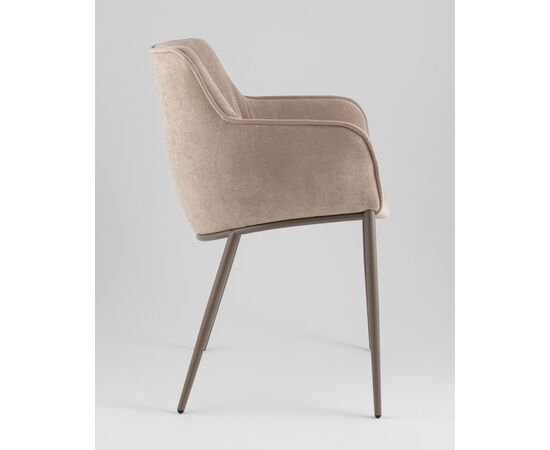 Стул Твигги шенилл бежевый каркас бежево-серый, изображение 4 | Интернет магазин мебели и декора LifeDekor