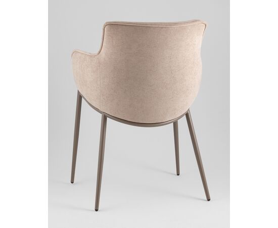 Стул Твигги шенилл бежевый каркас бежево-серый, изображение 6 | Интернет магазин мебели и декора LifeDekor