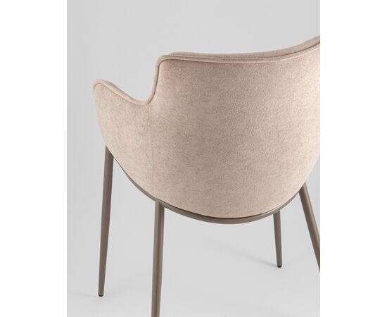 Стул Твигги шенилл бежевый каркас бежево-серый, изображение 7 | Интернет магазин мебели и декора LifeDekor
