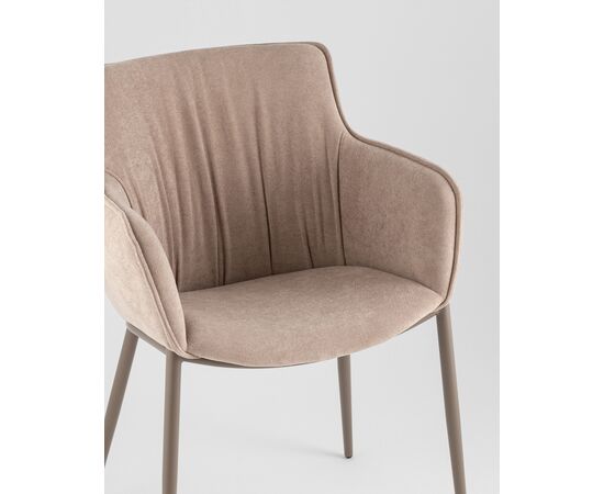 Стул Твигги шенилл бежевый каркас бежево-серый, изображение 8 | Интернет магазин мебели и декора LifeDekor