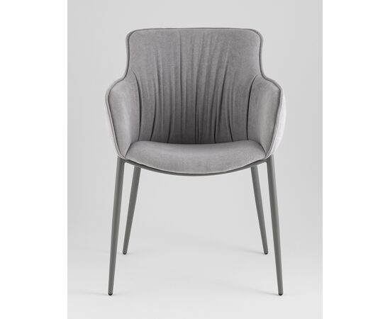 Стул Твигги шенилл серый каркас серый, изображение 3 | Интернет магазин мебели и декора LifeDekor