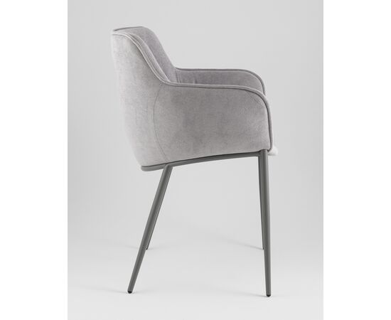 Стул Твигги шенилл серый каркас серый, изображение 4 | Интернет магазин мебели и декора LifeDekor