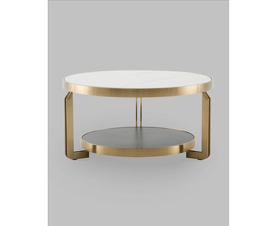 Журнальный столик Калисто 90*90 см светлая и темная керамика, изображение 2 | Интернет магазин мебели и декора LifeDekor