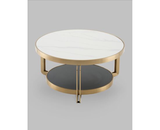 Журнальный столик Калисто 90*90 см светлая и темная керамика, изображение 3 | Интернет магазин мебели и декора LifeDekor