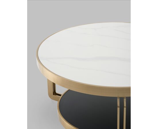 Журнальный столик Калисто 90*90 см светлая и темная керамика, изображение 5 | Интернет магазин мебели и декора LifeDekor