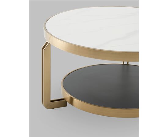 Журнальный столик Калисто 90*90 см светлая и темная керамика, изображение 7 | Интернет магазин мебели и декора LifeDekor