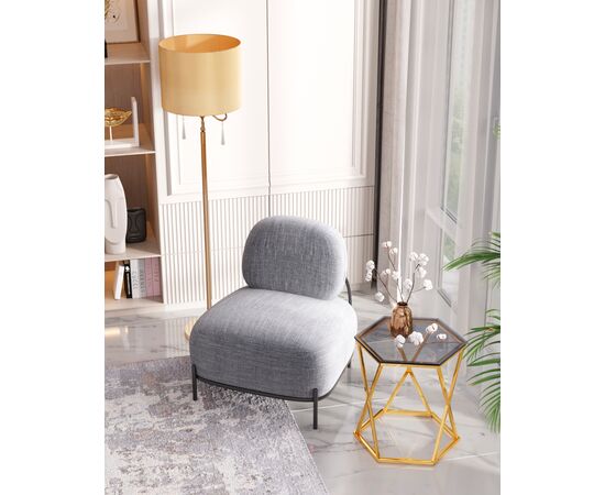 Кресло Стоун рогожка серый, изображение 6 | Интернет магазин мебели и декора LifeDekor