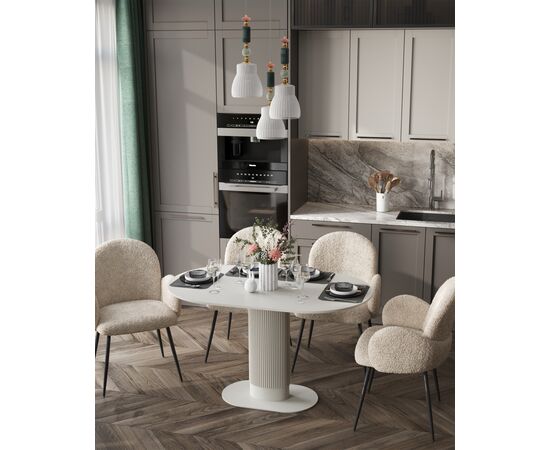 Стул Wave букле белый, изображение 6 | Интернет магазин мебели и декора LifeDekor