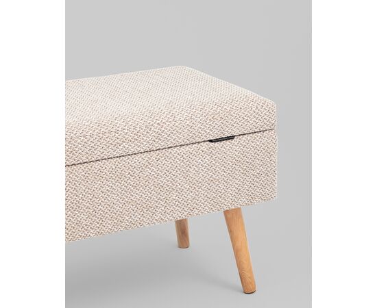Банкетка Сторми с ящиком бежевый, изображение 16 | Интернет магазин мебели и декора LifeDekor