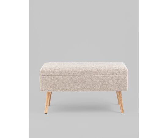 Банкетка Сторми с ящиком серо-бежевый, изображение 19 | Интернет магазин мебели и декора LifeDekor