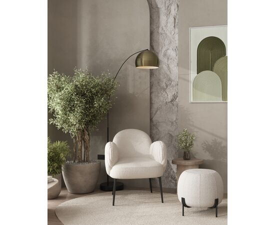 Кресло Wave Stripes букле белый, изображение 30 | Интернет магазин мебели и декора LifeDekor