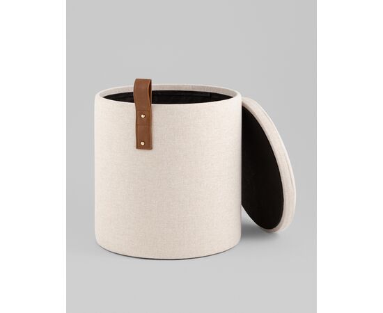 Пуф с ящиком Эркки рогожка S белый, изображение 13 | Интернет магазин мебели и декора LifeDekor