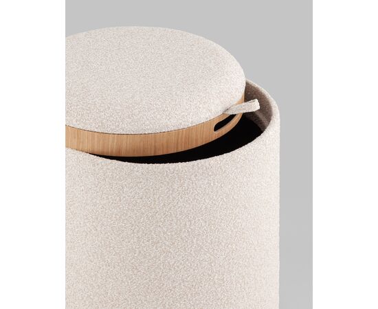 Пуф-столик с ящиком Хюгге S букле бежевый, изображение 31 | Интернет магазин мебели и декора LifeDekor