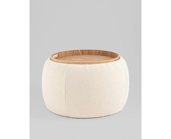 Пуф-столик Люкке с ящиком бежевый, изображение 14 | Интернет магазин мебели и декора LifeDekor