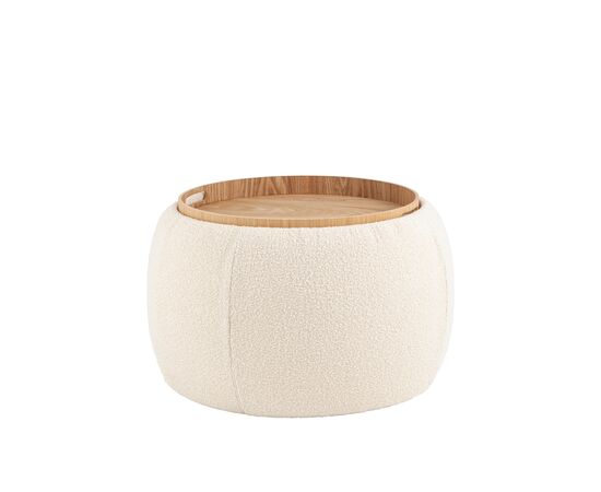 Пуф-столик Люкке с ящиком бежевый, изображение 13 | Интернет магазин мебели и декора LifeDekor