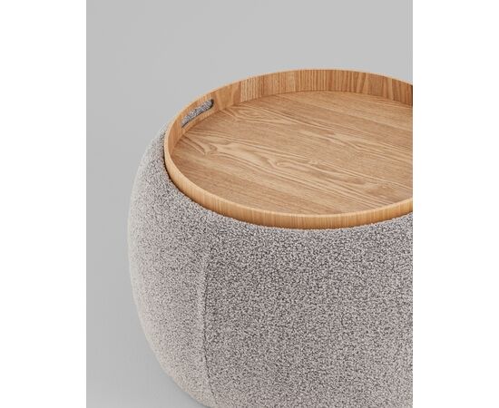 Пуф-столик Люкке с ящиком серый, изображение 17 | Интернет магазин мебели и декора LifeDekor