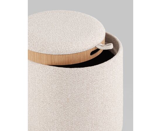 Пуф-столик с ящиком Хюгге XS букле бежевый, изображение 22 | Интернет магазин мебели и декора LifeDekor