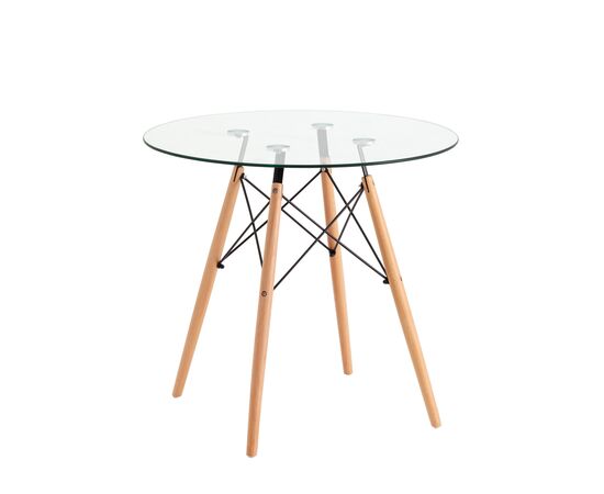 Стол Eames DSW NEW D80 стеклянный, изображение 4 | Интернет магазин мебели и декора LifeDekor